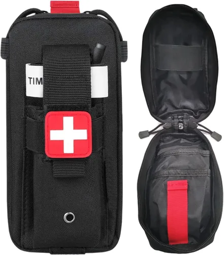 Soporte para torniquete, bolsa táctica portátil de primeros auxilios para trauma pequeño con sistema Molle IFAK bolsa médica, kit de emergencia EMT