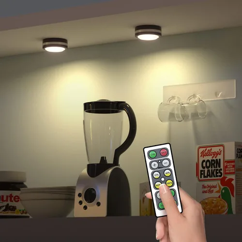 Miniatura 6 de Starxing Luces de disco con control remoto, temporizador regulable para iluminación debajo del gabinete, luces LED que funcionan