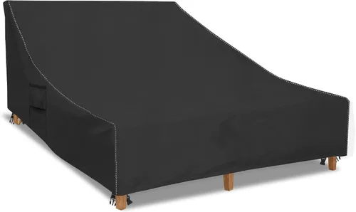 Miniatura 8 de Funda doble para tumbona impermeable, resistente de 82 pulgadas, doble ancho, para patio, sillón, color beige