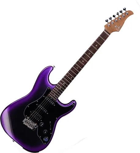 GTRS P800 - Guitarra eléctrica inteligente de práctica con APP, 16 simulaciones de guitarra, efectos y 12 horas de vida de batería, looper de 80