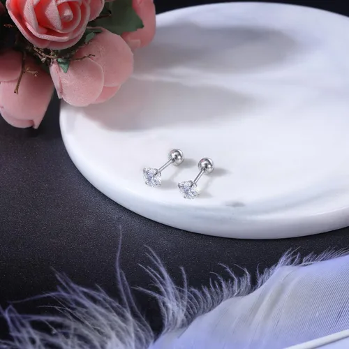 Miniatura 5 de AoedeJ Parte trasera de aretes de acero inoxidable con cierre de bola, reemplazos de parte trasera de aretes, parte trasera de aretes con tuerca