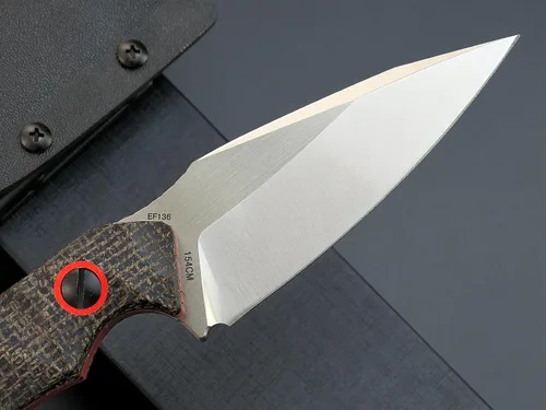 Miniatura 4 de Eafengrow EF136 Cuchillo de hoja fija, hoja de acero de 60.6 in, mango Micarta mango completo EDC herramienta cuchillos fijos para trabajar Negro