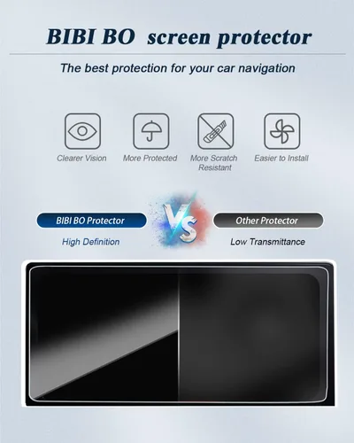 Miniatura 6 de BIBIBO [2 piezas] Protector de pantalla de 8 pulgadas para Mustang EcoBoost 2023 para Ford Mustang EcoBoost Premium GT Mach 1 SYNC 3 Pantalla