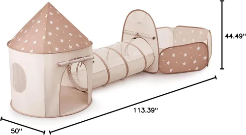 Miniatura 7 de Sumbababy Tienda de campaña para niños con túnel de gateo: pozo de bolas para niños pequeños - Túneles para piscinas de bolas para niños pequeños