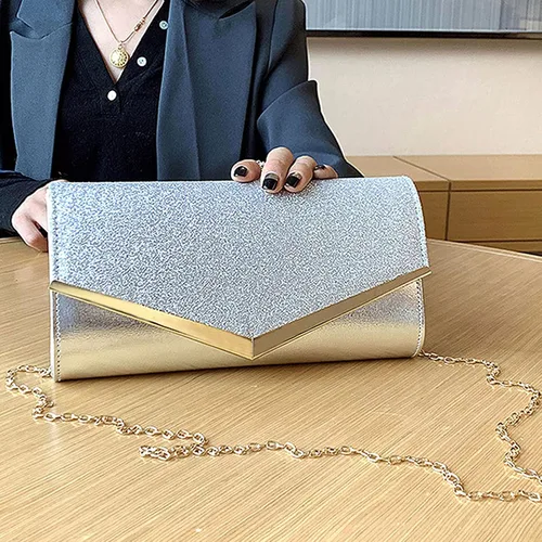 Miniatura 5 de Bolso de mano de noche con purpurina brillante para mujer, bolso de cadena para boda, fiesta de graduación, regalo para mamá, esposa, novia