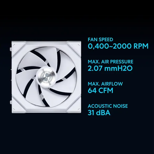 Miniatura 6 de Lian Li UNI Fan SL Inalámbrico (Pala Invertida) 120mm Ventilador ARGB - Paquete Triple - Señal Inalámbrica de 2.4 GHz para Control de RGB