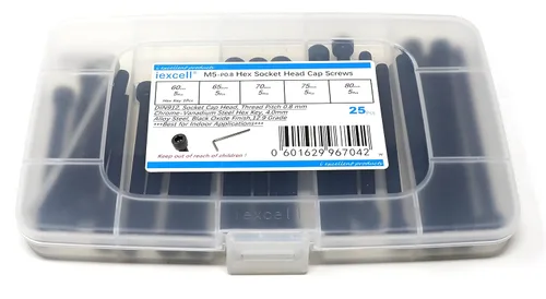 Miniatura 11 de iexcell Juego de 1500 piezas de tornillos de cabeza hexagonal de grado 12.9 M3 x 4/6/8/10/12/16/20/25/30/35/40/45/50 de grado 12.9 con acabado
