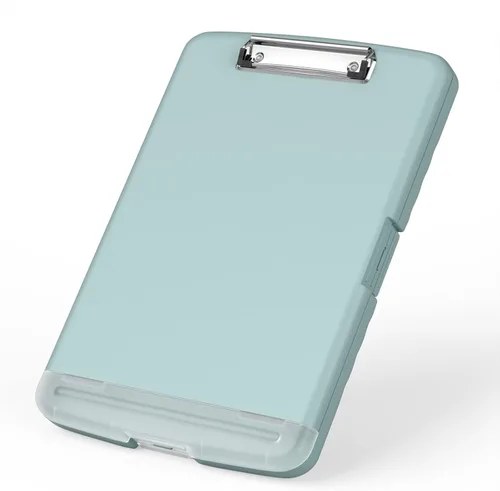 Miniatura 13 de Rimilak Portapapeles de plástico con almacenamiento, portafolio de enfermería de alta capacidad 8.5 x 11 con soporte para bolígrafo, tamaño 14.2 x