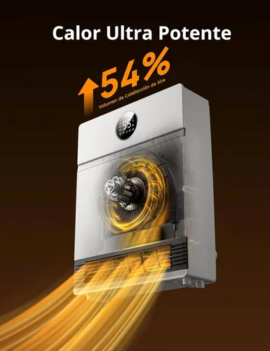 Miniatura 3 de Dreo Calentador de pared inteligente, calentador eléctrico IP24 con enchufe ALCI para uso en interiores, oscilación de 30°, termostato ajustable