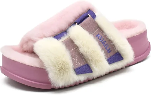Miniatura 16 de KuaiLu Pantuflas ortopédicas para mujer con soporte de arco, sandalias acolchadas suaves para mujer, sandalias de moda con punta abierta, de piel