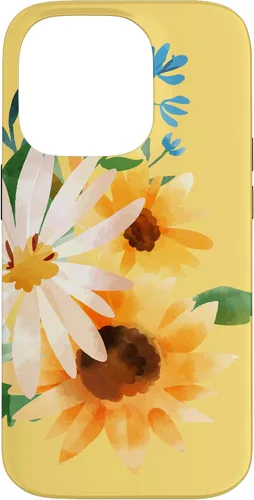 Miniatura 17 de iPhone 16 Yellow Sunflower Vintage Flower Petals Case