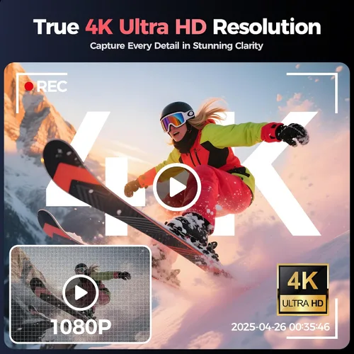 Miniatura 2 de Cámara digital 4K rosa para niñas y adolescentes: cámara de vlogging de 64 MP con pantalla abatible, zoom de 16X, bonita cámara compacta
