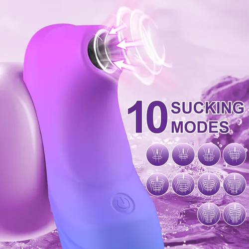 Miniatura 2 de Vibrador Chupador de Rosa Juguetes Sexuales para Adultos, Vibrador Clitoral Placer Sexual para Mujeres con 10 Modos de Vibración, Chupador