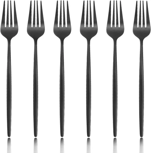 Miniatura 14 de Cucharas de café expreso negro mate, mini cucharas de té para café, cucharas pequeñas de acero inoxidable de 5.11 pulgadas para postre, juego de 6