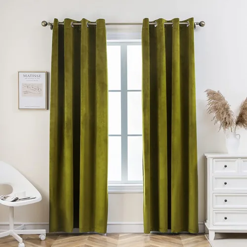 Miniatura 18 de Pleasant Boulevard - Cortinas de terciopelo para decoración interior de habitaciones y ventanas grandes, elegantes, estilo con ojales, 2 paneles