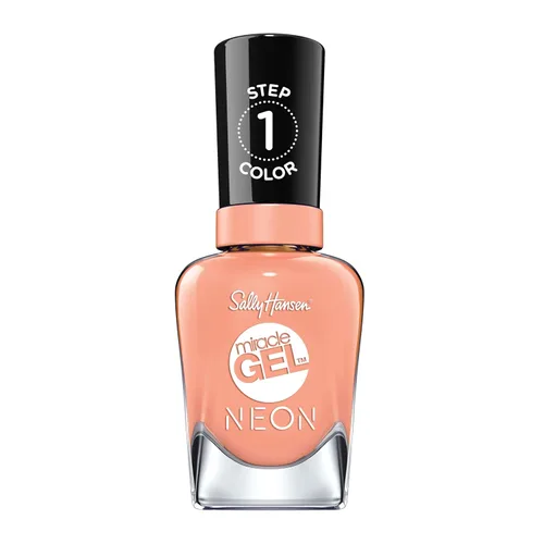Sally Hansen Miracle Gel Neons Esmalte de uñas de calidad de salón | Fórmula similar a gel, sistema de dos pasos, no necesita luz UV, larga duración