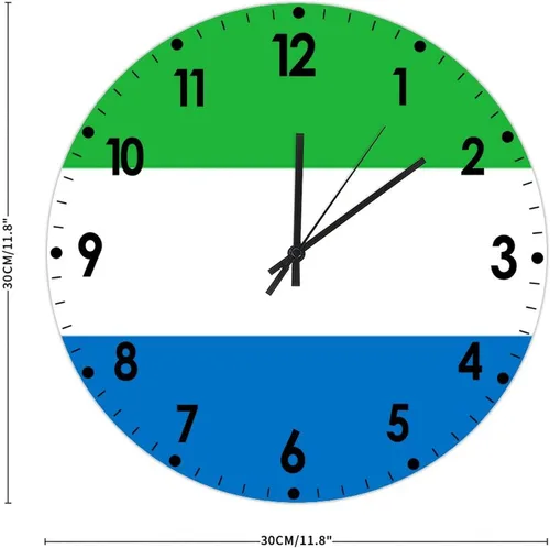 Miniatura 772 de Cheyan Reloj de pared con bandera de Canadá de 12 pulgadas, silencioso, sin tictac, de PVC, funciona con pilas, reloj redondo decorativo, regalo