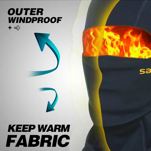 Miniatura 4 de Pasamontañas a prueba de viento, máscara de esquí para clima frío, para mantener el calor, para invierno, motociclismo, pesca en hielo, hombres
