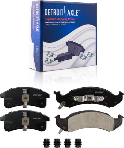 Miniatura 65 de Detroit Axle - Pastillas de freno de cerámica delanteras Reemplazo de pinza de freno derecha para Dodge Ram 1500 Dakota, Ram 1500 Classic - Juego