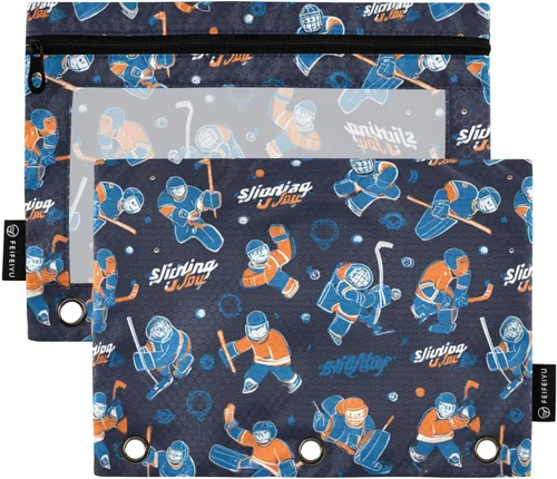 Miniatura 22 de SHJI Bolsas para carpetas, bolsa de lápices de mármol rosa y azul para carpeta de 3 anillas, paquete de 2 bolsas transparentes con cremallera