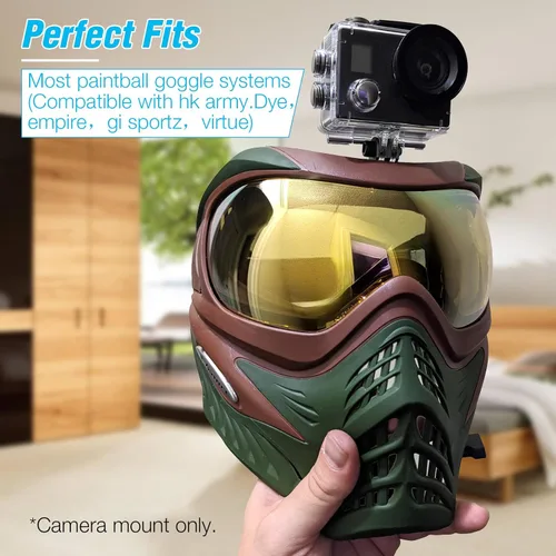 Miniatura 5 de Soporte para cámara de gafas: soporte duradero para máscara de paintball para filmación dinámica