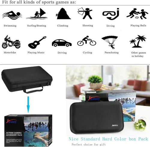 Miniatura 7 de Kit de accesorios 68 en 1 para GoPro Hero 7 6 5 negro GoPro7 acción cámara filtro marco impermeable carcasa caso paquete 60A