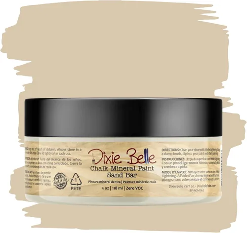 Miniatura 18 de Dixie Belle Paint Company - Pintura con acabado de tiza para muebles, color negro (Caviar), 1 galón, 128 fl oz, pintura mineral color rosa intenso