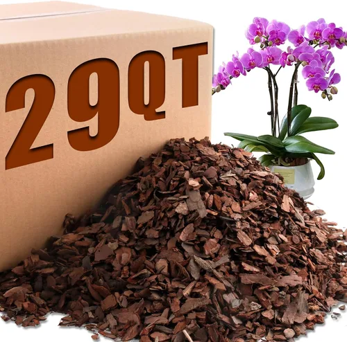 Miniatura 12 de AVALUTION Corteza para macetas de orquídeas: corteza de orquídea orgánica de 3 cuartos para plantas, todos los chips de madera de corteza de pino