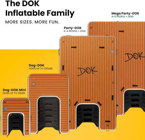Miniatura 7 de DOK Party-DOK Plataforma de muelle inflable: acceso seguro y fácil al agua; espuma EVA antideslizante flotante con rampa de agua para piscina