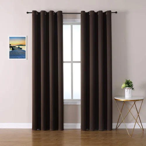 Miniatura 93 de ChrisDowa - Cortinas de cenefa pequeñas para cocina, cortinas cortas con ojales y aislamiento térmico para oscurecer la sala y habitación