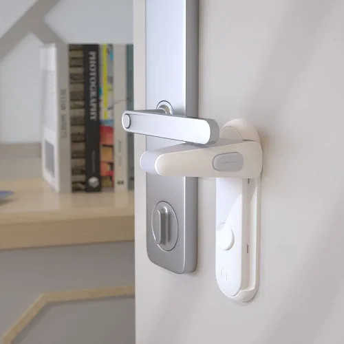 SAFELON 2 cerraduras de palanca de puerta para niños y mascotas, cerraduras de manija de puerta para niños pequeños, cerraduras de seguridad para