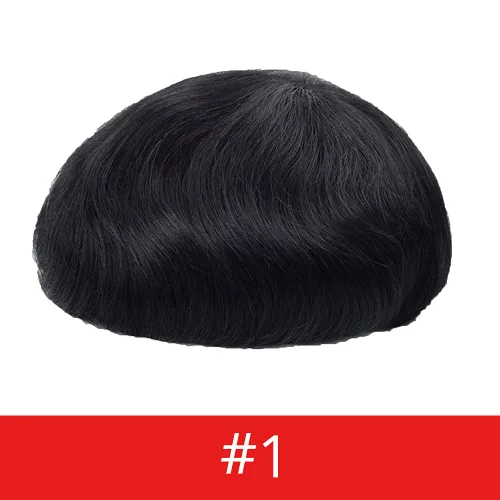 Miniatura 2 de Lordhair Sistema de cabello para hombres, cabello humano real, encaje francés, sistema de cabello para hombre, tamaño 8x10 pulgadas, tupé #1