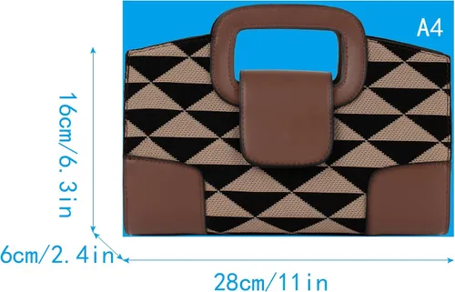 Miniatura 73 de ZLMBAGUS - Bolso de mano para mujer, diseño vintage con solapa y asa, de piel sintética, para llevar al hombro