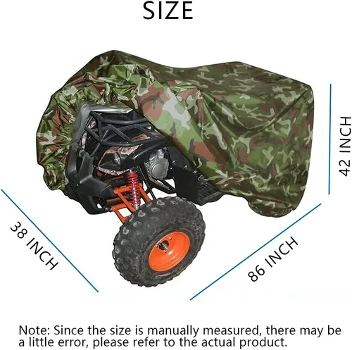 Miniatura 6 de Cubierta impermeable para cuatrimoto de 4 ruedas, camuflaje compatible con Kawasaki, Honda, Polaris, Sportsman, Yamaha, Arctic Cat, lejos