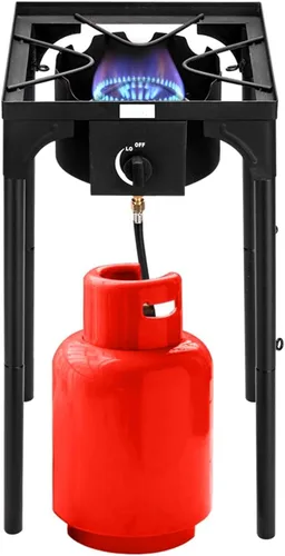 Estufa de propano de un solo quemador - Quemadores de gas al aire libre para cocinar al aire libre, cocinar, con pierna desmontable, 75000 BTU 1