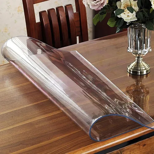 Protector de mesa de plástico transparente de PVC, mantel de vinilo, fácil de limpiar, impermeable, lavable, para comedor, cocina, café,