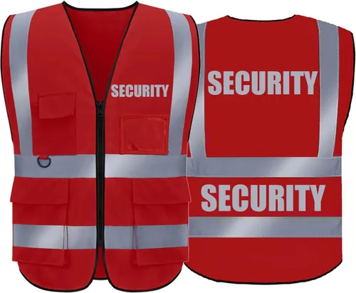 Miniatura 31 de BeautyWill Chalecos de seguridad de alta visibilidad clase 2 con certificación ANSI Chaleco de trabajo de seguridad con cremallera frontal