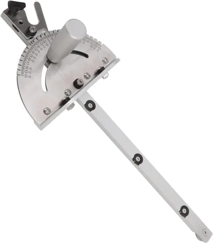 Miniatura 5 de Sanpyl Sierra de mesa ingletadora universal de aluminio de alta precisión con múltiples topes angulares, herramientas accesorios de bricolaje