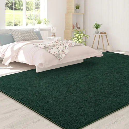 Miniatura 4 de FlyDOIT - Alfombras para dormitorio y sala de estar, 4x6 pies, verde oscuro, súper suaves, cómodas, espesadas, de espuma viscoelástica