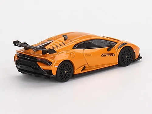 Miniatura 4 de Lambo Huracan STO Arancio Borealis Orange Metallic Edición limitada a 4800 piezas en todo el mundo 1/64 Modelo de auto fundido a presión por True