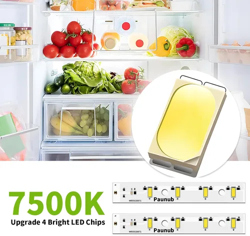 Miniatura 2 de Tablero de luz LED WR55X26671 actualizado para refrigeradores GE Freezer Reemplazar PS11767930 AP6035586 4468532 EAP11767930, impermeable, 2