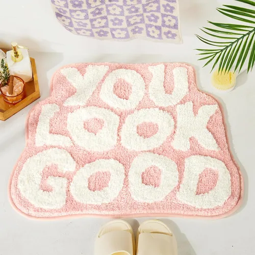 Miniatura 9 de 𝗟𝗮𝗿𝗴𝗲 𝟮𝟰" x 𝟯𝟭" Alfombra de Baño "You Look Good" Linda Alfombra de Baño Lindas Alfombras de Baño Divertidas Alfombras de Baño Divertidas Decoración