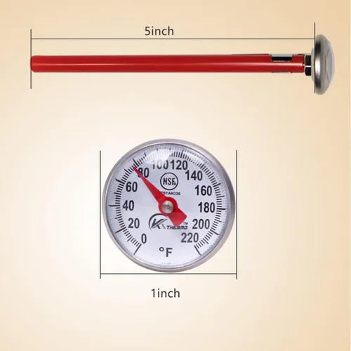 Miniatura 5 de KT THERMO Termómetro de Dial de 1 Pulgada de Lectura Instantánea, Mejor para Bebidas de Café, Espuma de Leche con Chocolate