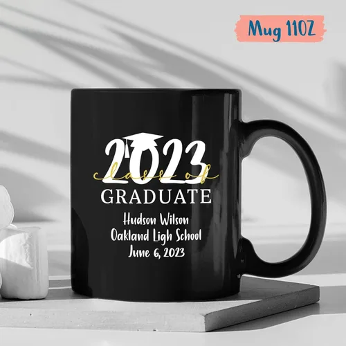 Miniatura 4 de Taza de graduación personalizada 2023, taza de café de graduación personalizada, regalo de graduación para él, ella, hombres, mujeres, escuela