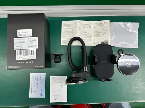 Miniatura 11 de OQTIQ Soporte para teléfono de automóvil de cuello de cisne de 13 pulgadas, soporte para parabrisas y tablero con ventosa fuerte, estabilizador