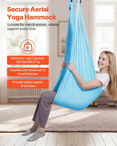 Miniatura 3 de VEVOR Aerial Silk & Yoga Swing, Aerial Yoga Hammock Kit with 100gsm Nylon Fabric, Full Rigging Hardware & Easy Set-up Guide, Antigravity Flying for