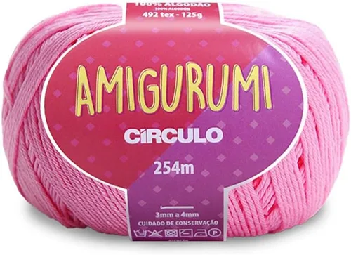 Miniatura 49 de Circulo Amigurumi Yarn, 100% Algodón Virgen Brasileño Mercerizado para Crochet y Tejido, Soft Art - Hilo de Peso Deportivo, 4.4 oz, 278 yardas