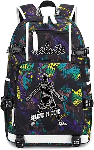 Miniatura 23 de Soccer Player 7 Mochila multifunción Viaje Fútbol Fans bolsa para hombres mujeres (estilo 4)