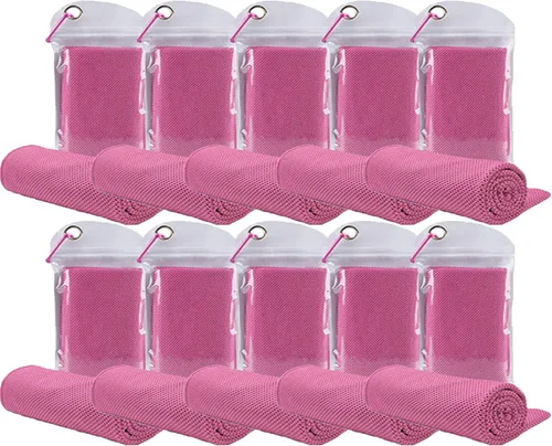 Miniatura 16 de Paquete de 10 toallas refrescantes de microfibra a granel, toalla de hielo de secado rápido, transpirable, toalla de sudor frío, toalla que se