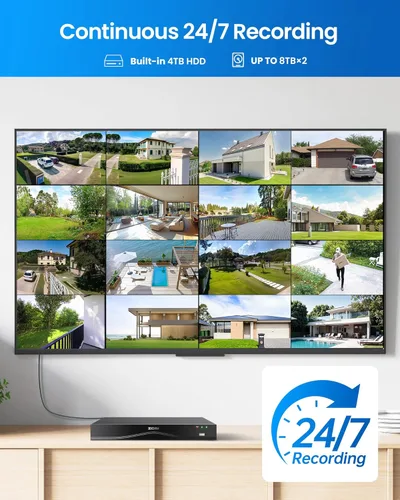 Miniatura 3 de ZOSI Sistema de cámara de seguridad PoE de 32 canales 4K, 12 cámaras interiores y exteriores de 8 MP con audio, detección de persona/vehículo